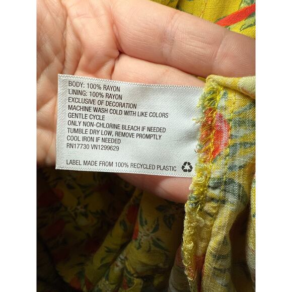 Wild Fable yellow fruit print romper womens medium summer ethereal vacation - Picture 5 of 10